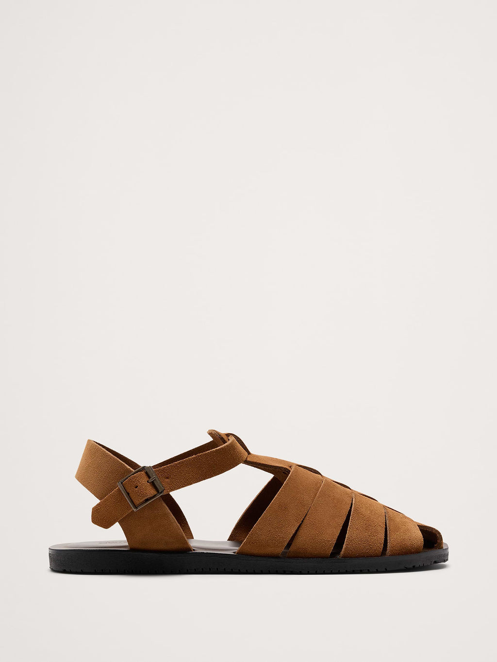 Suede Fisherman Sandal - Burnt Brown