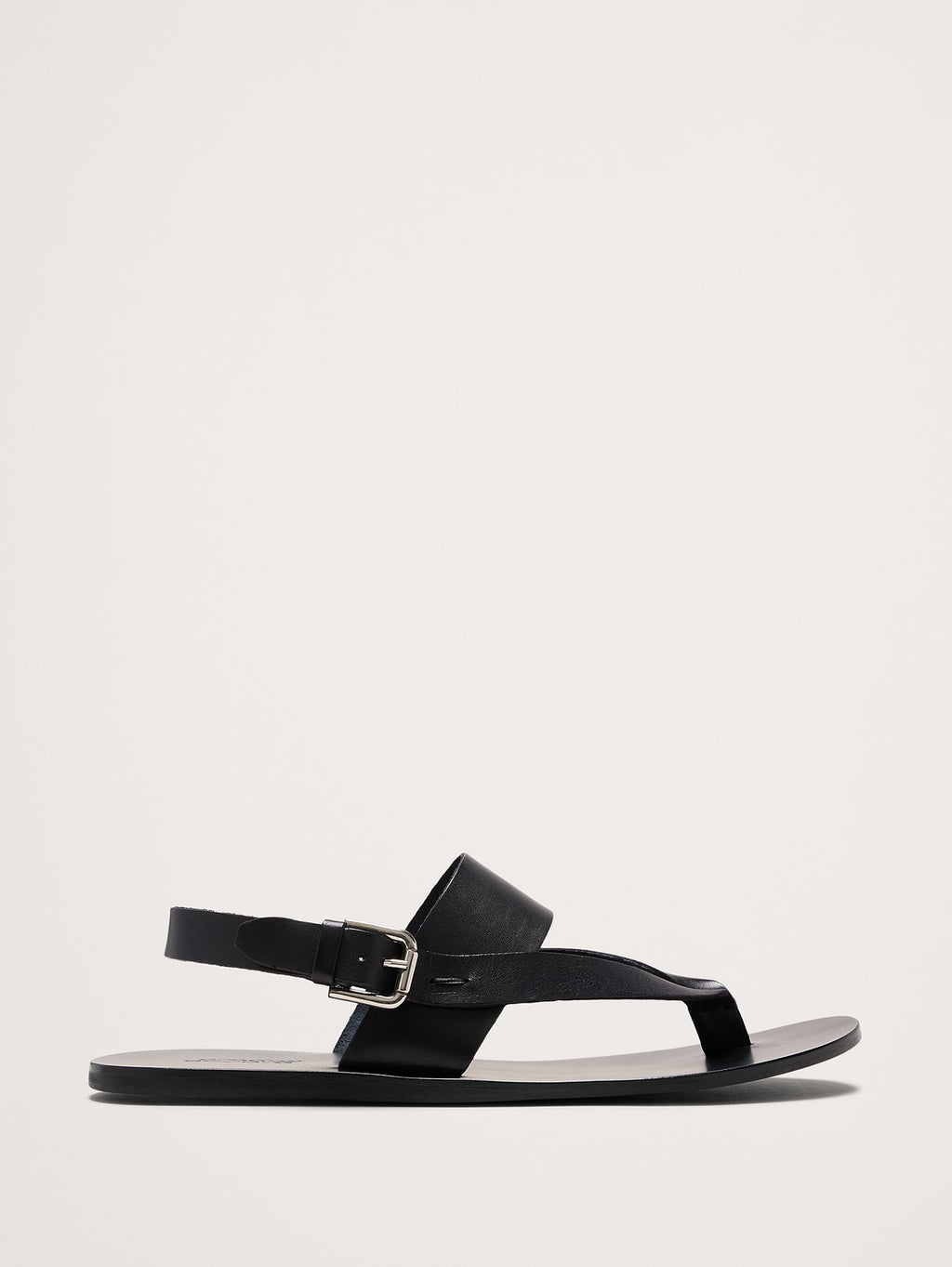 Leather Criss-Cross Sandal - Black