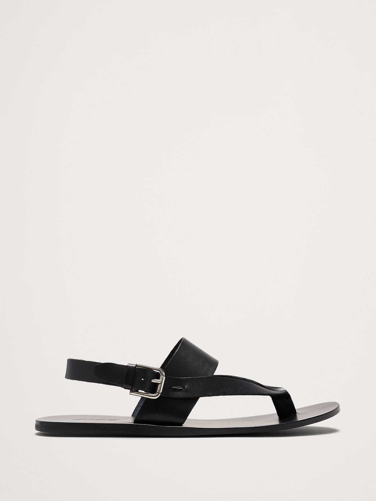 Leather Criss-Cross Sandal - Black
