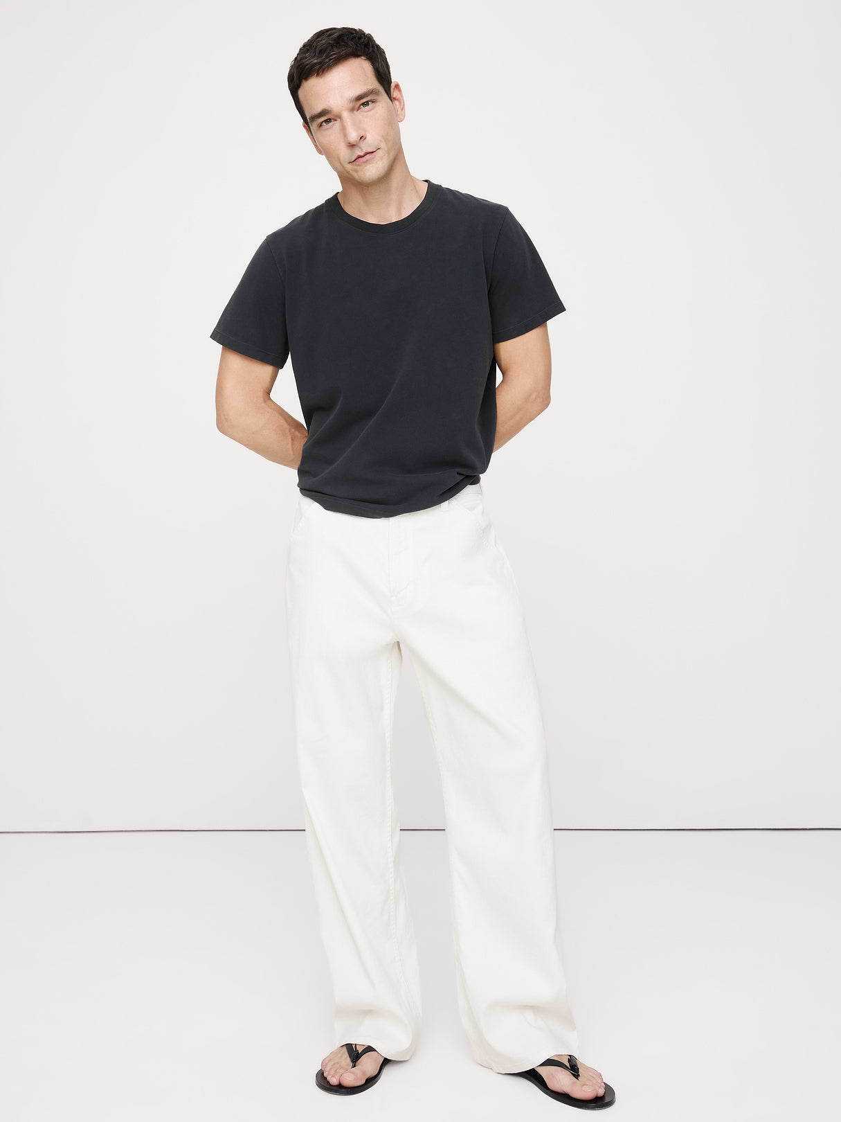 Heavyweight Cotton Crew-Neck T-Shirt - Washed Black