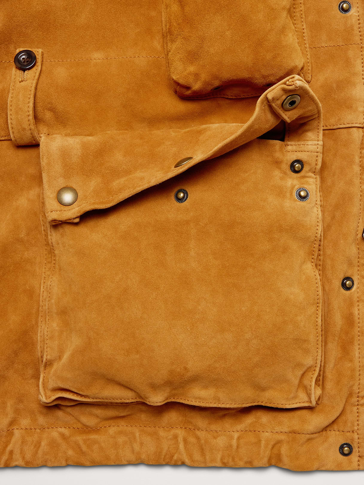 Suede Multi-Pocket Jacket - Toffee Suede