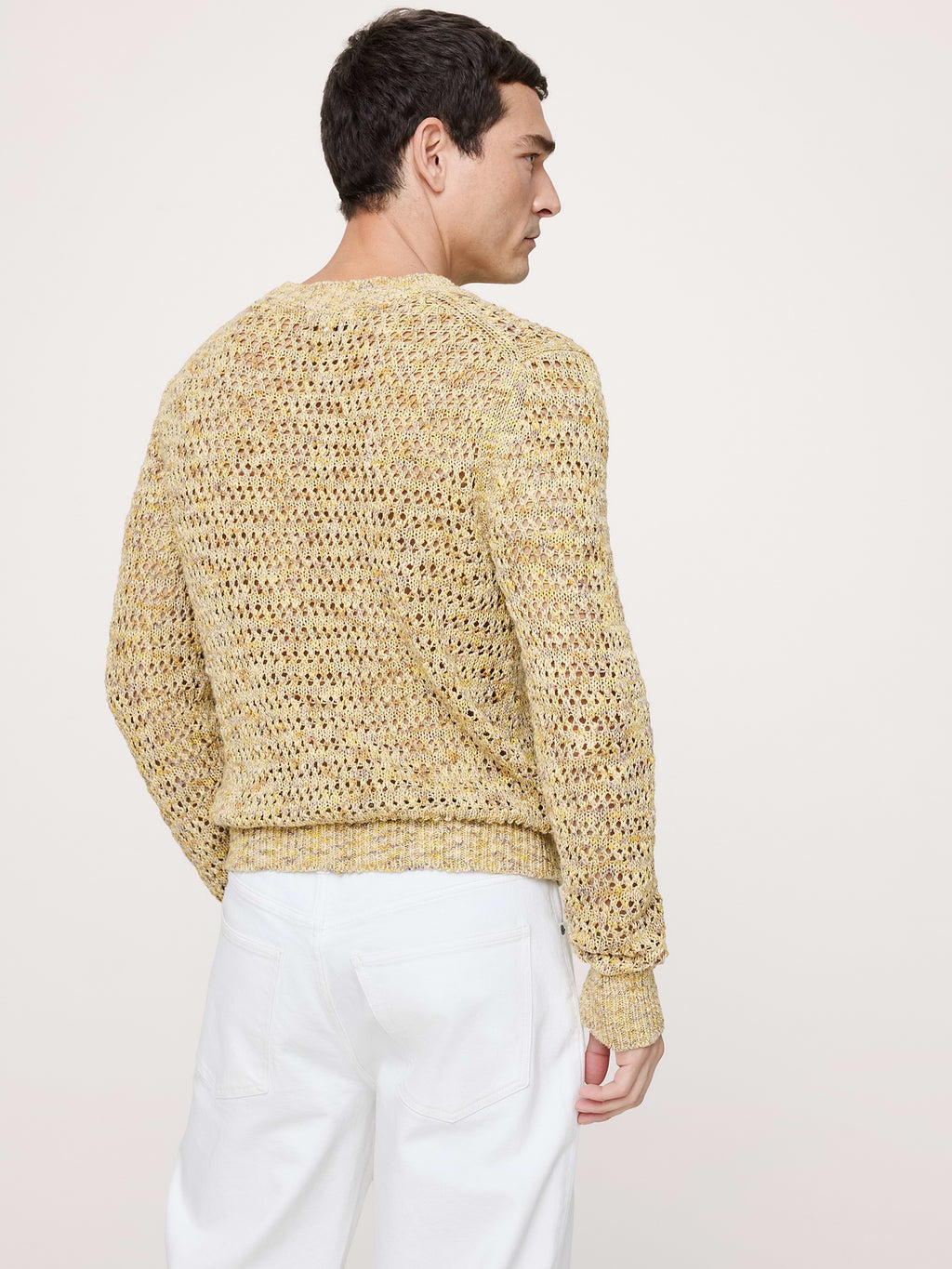Spacedye Cotton-Silk Sweater - Abstract Yellow