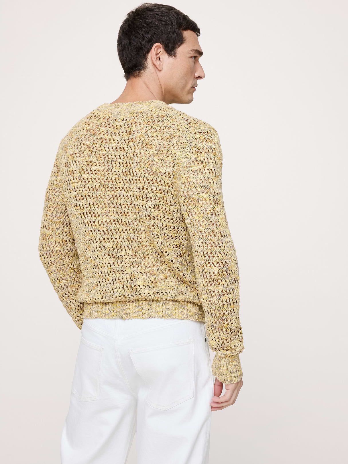 Spacedye Cotton-Silk Sweater - Abstract Yellow