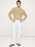 Spacedye Cotton-Silk Sweater - Abstract Yellow