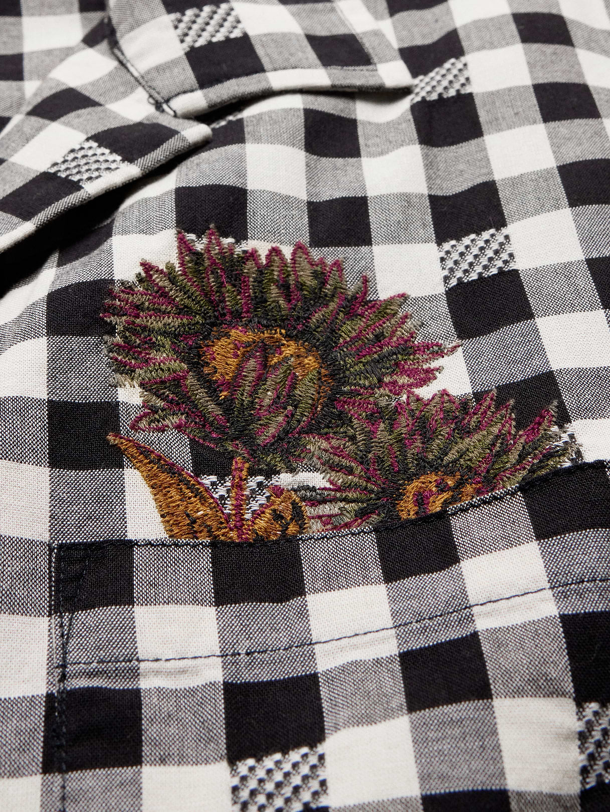 Relaxed-Fit Embroidered Cotton Resort Shirt - Black Gingham