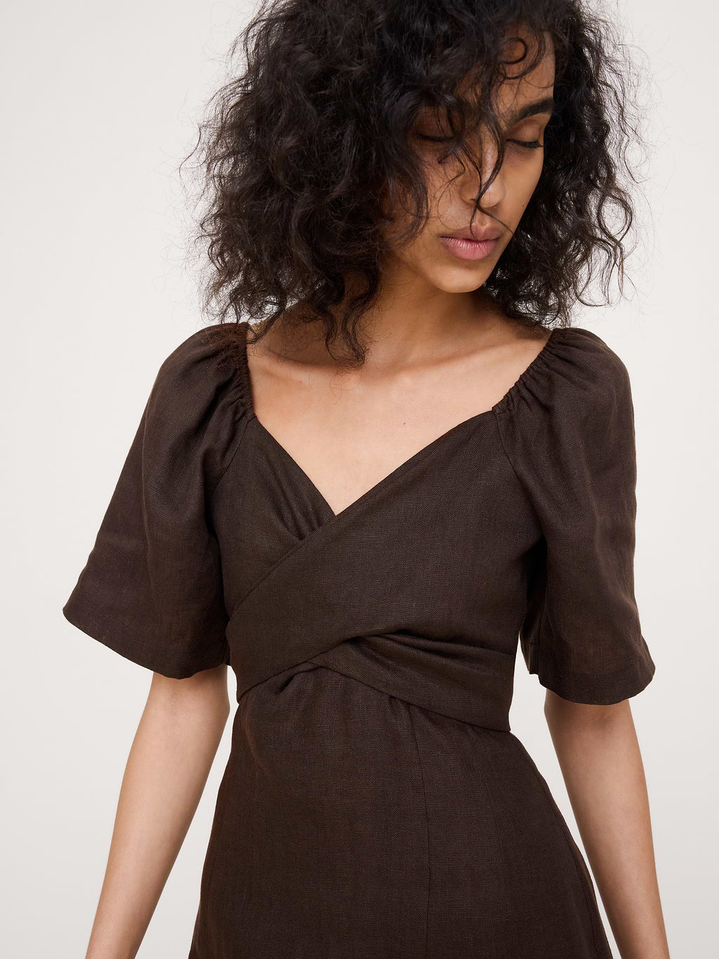 Linen Sweetheart Maxi Dress - Brownstone