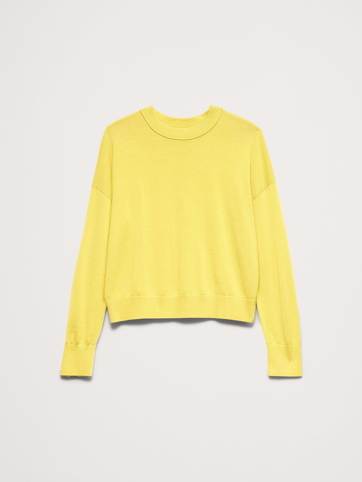 Merino Crew-Neck Sweater - Snake Eye Yellow