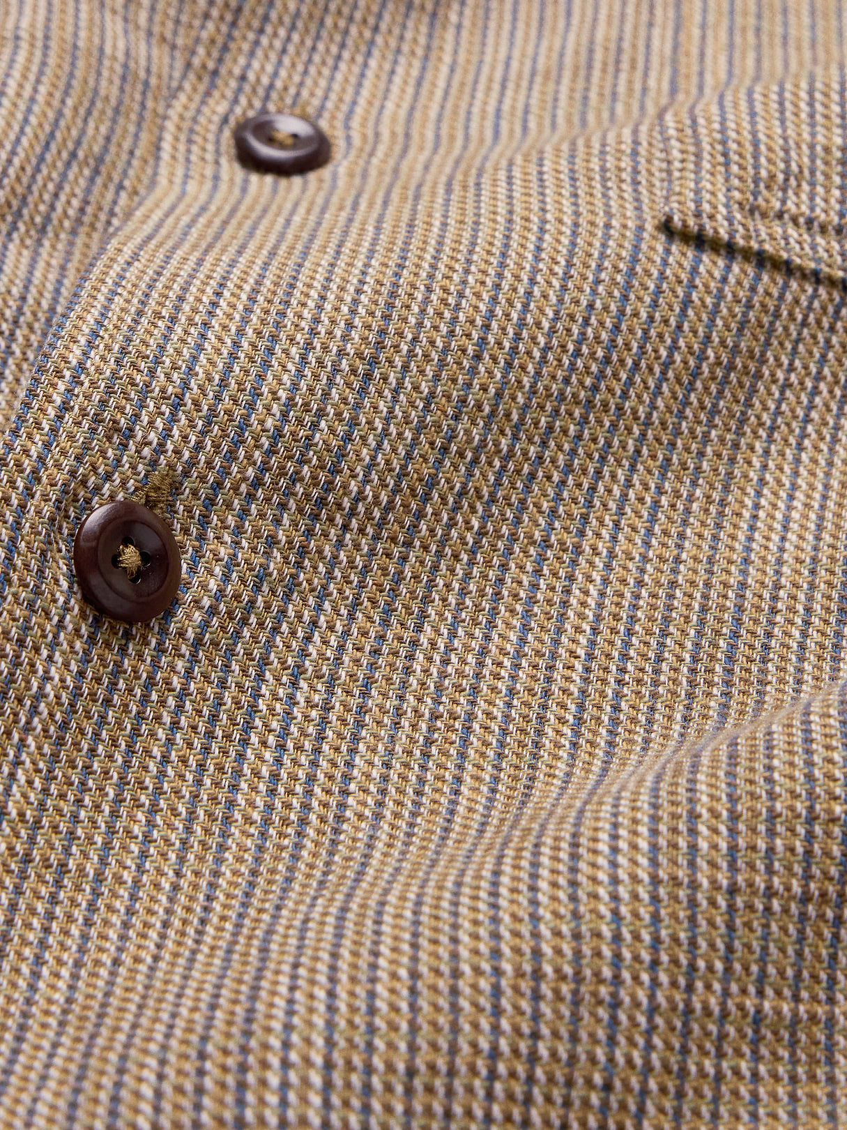 Relaxed-Fit Cotton Resort Shirt - Olive Green Texture