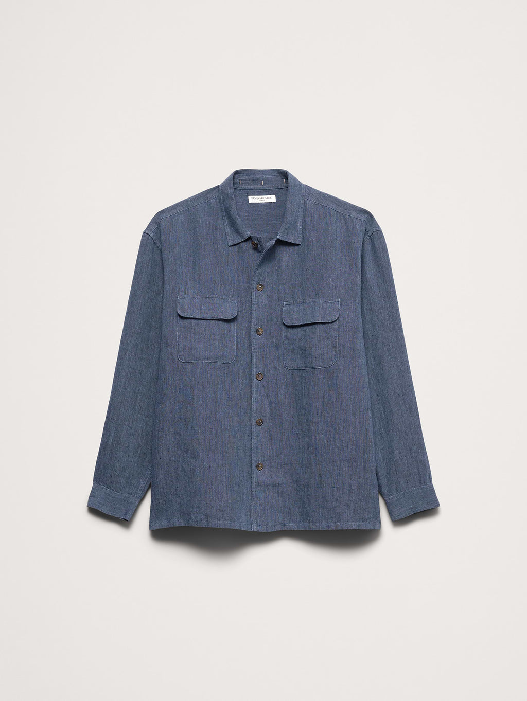 Relaxed-Fit Linen Resort Shirt - Blue