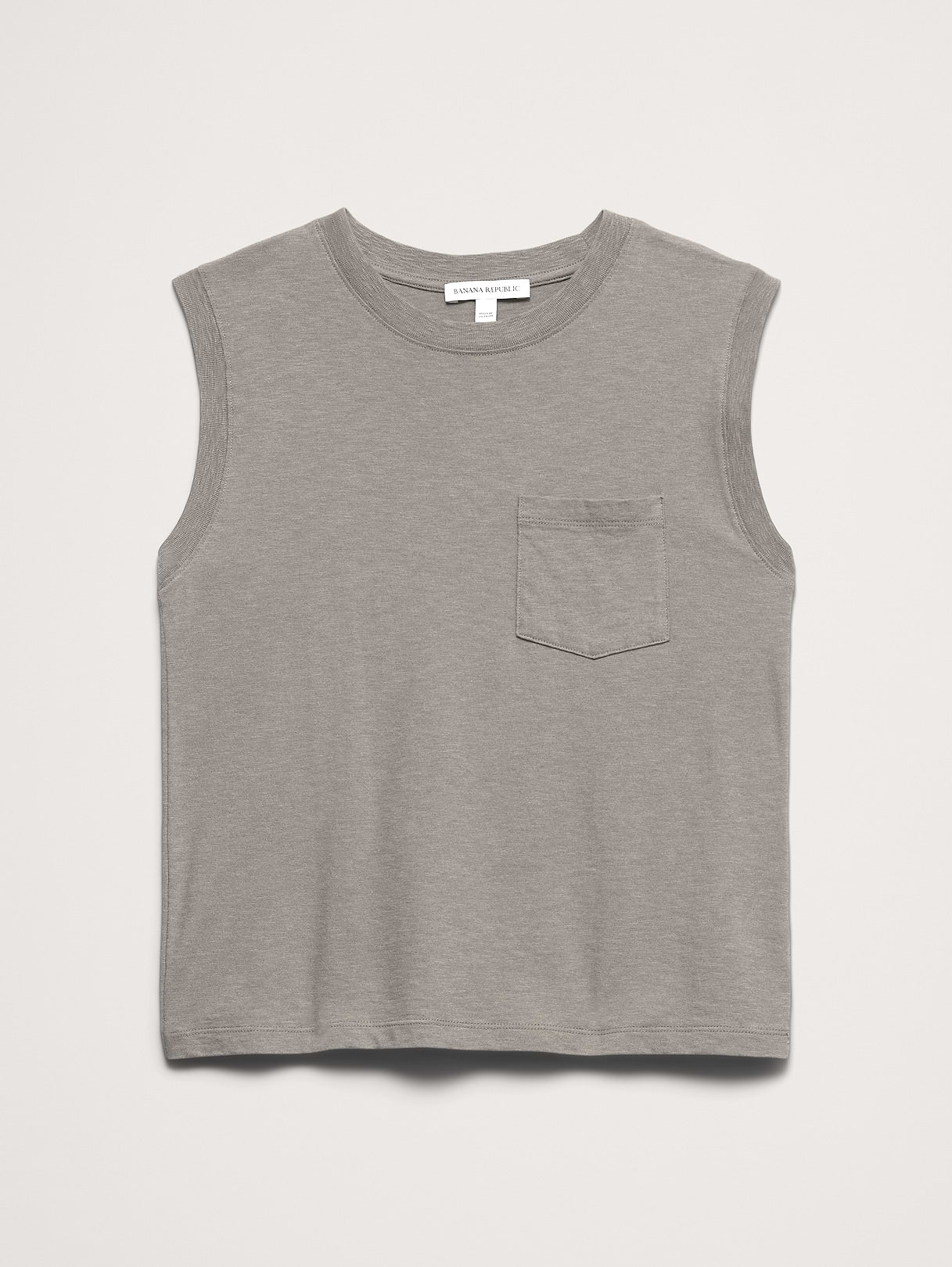 Cotton Slub Tank - Light Khaki Beige