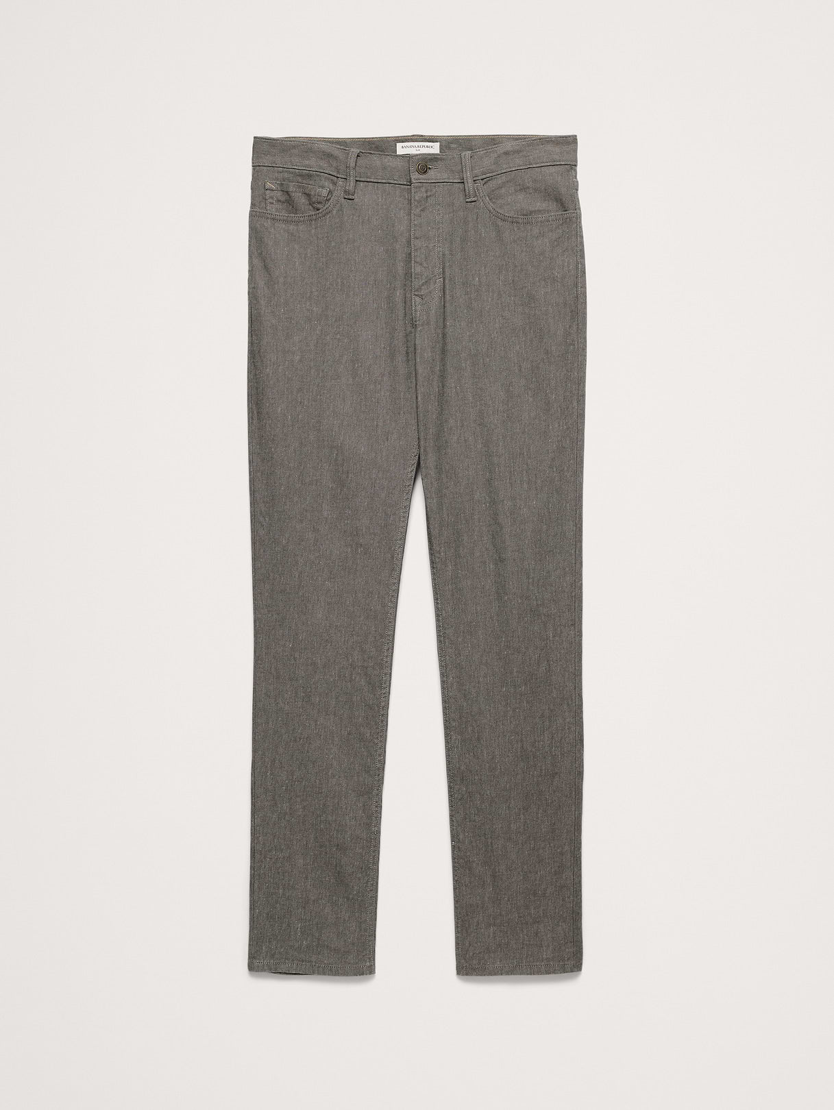 Slim Linen-Cotton Traveler Pant - Sage Green-Gray