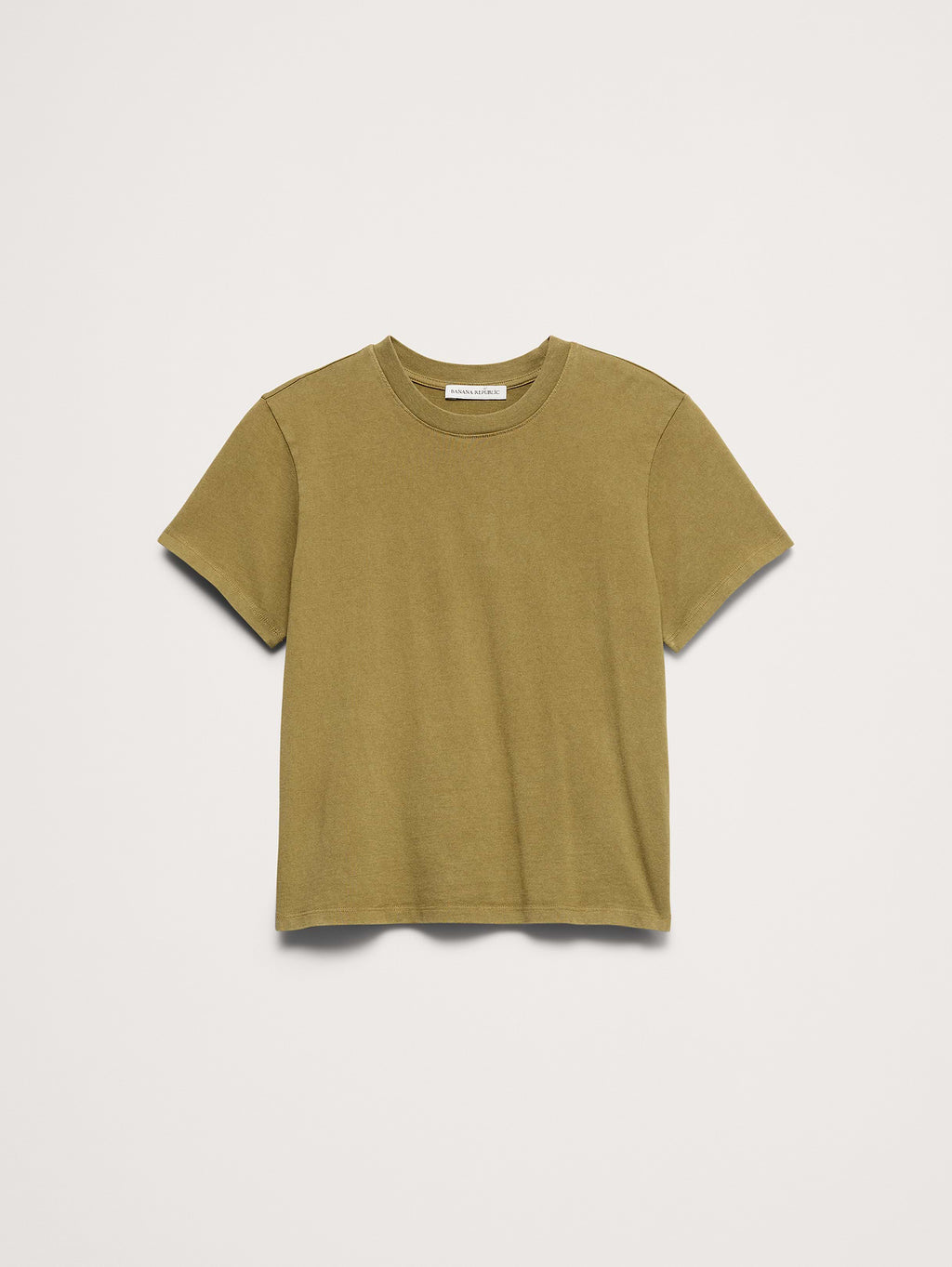 Vintage Cotton Crew-Neck T-Shirt - Green Moss
