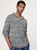 Spacedye Cotton Sweater Hoodie - Blue Multi