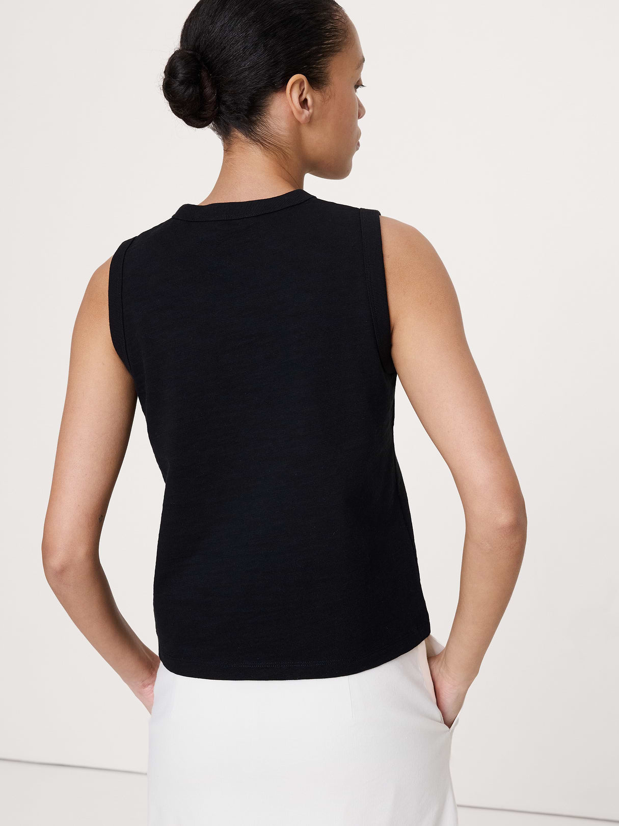 Heavyweight Slub Cotton Tank - Black
