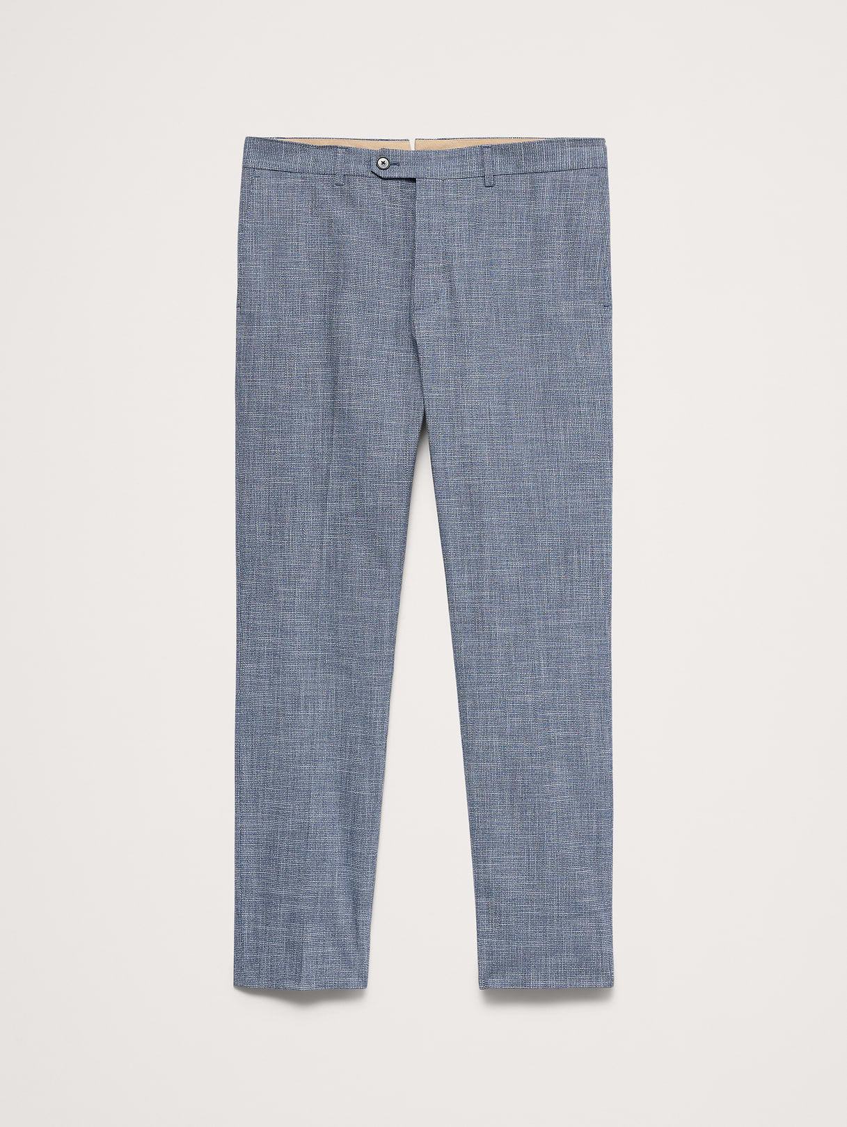 Slim Wrinkle-Resistant Dress Pant - Blue Plaid