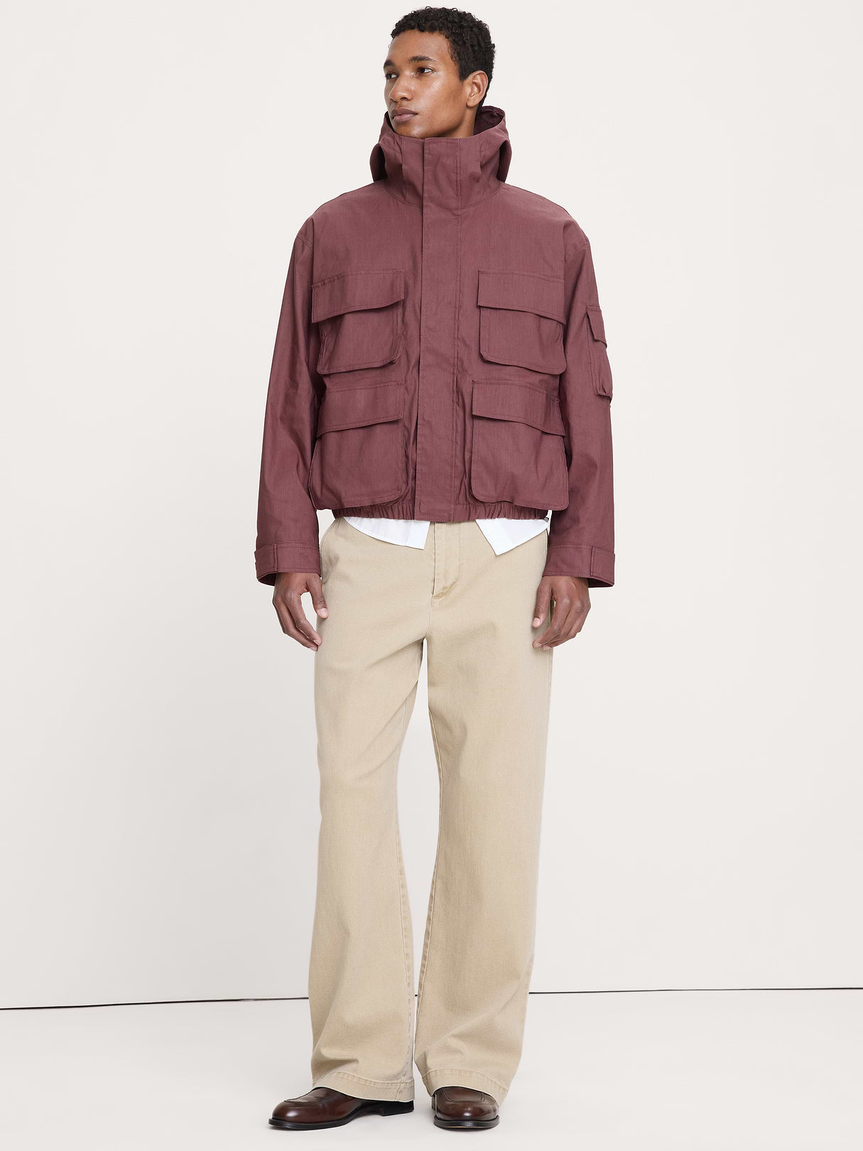 Hooded Field Jacket - Balsamic Burgundy