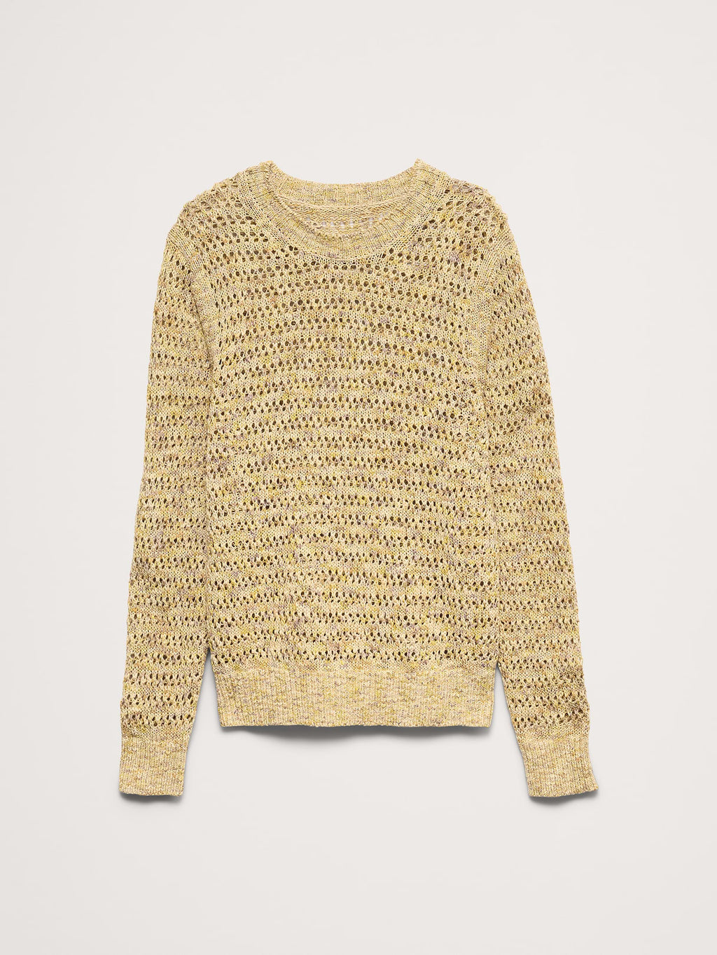 Spacedye Cotton-Silk Sweater - Abstract Yellow