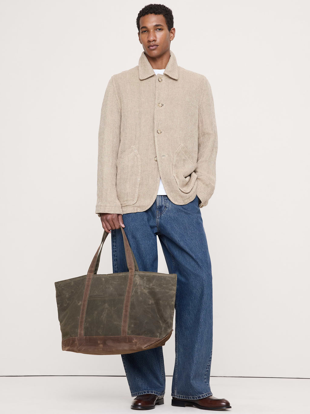 Waxed Canvas Tote by CB Station - Olive Green