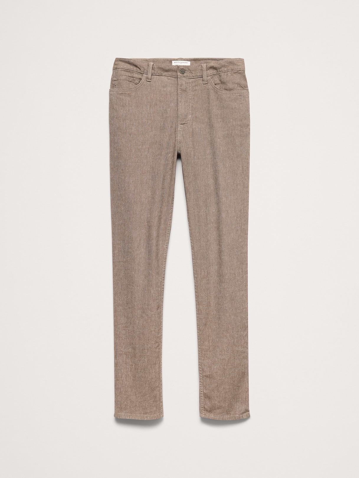 Slim Linen-Cotton Traveler Pant - Heather Brown
