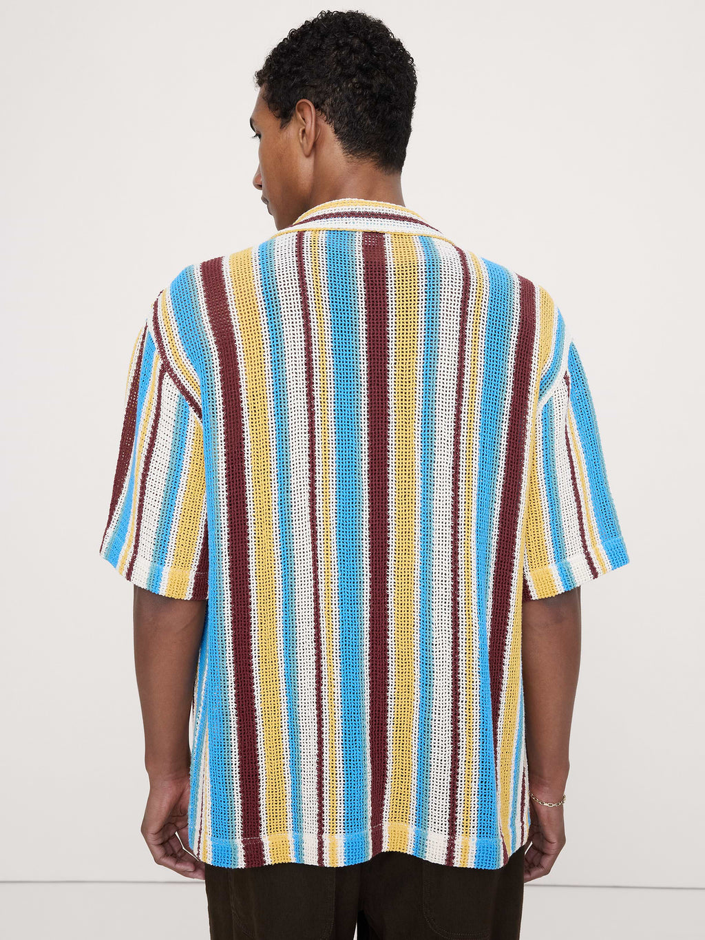 Cotton Mesh Resort Shirt - Multi Stripe