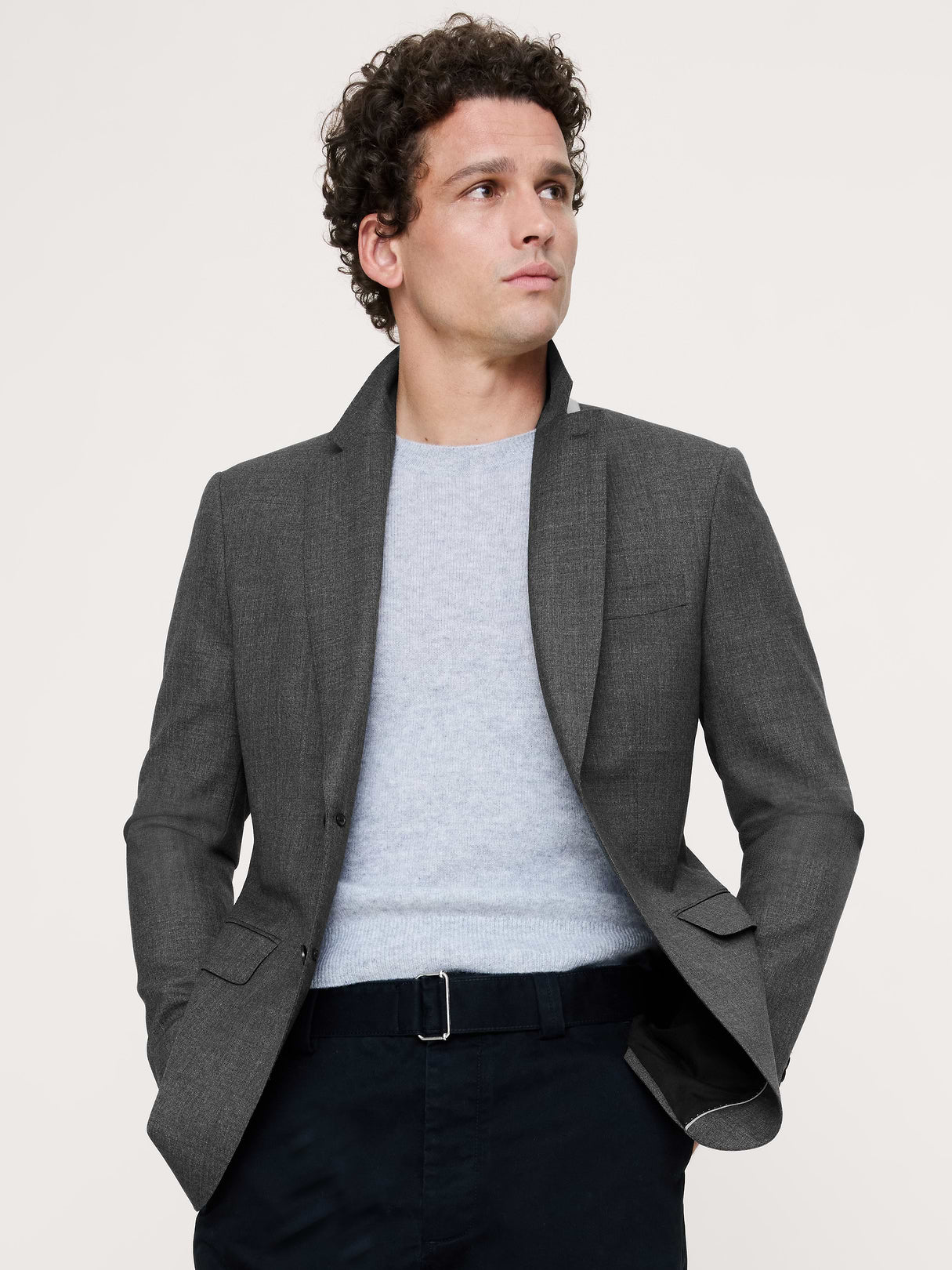 Signature Italian Rustico Suit Jacket - Charcoal Gray