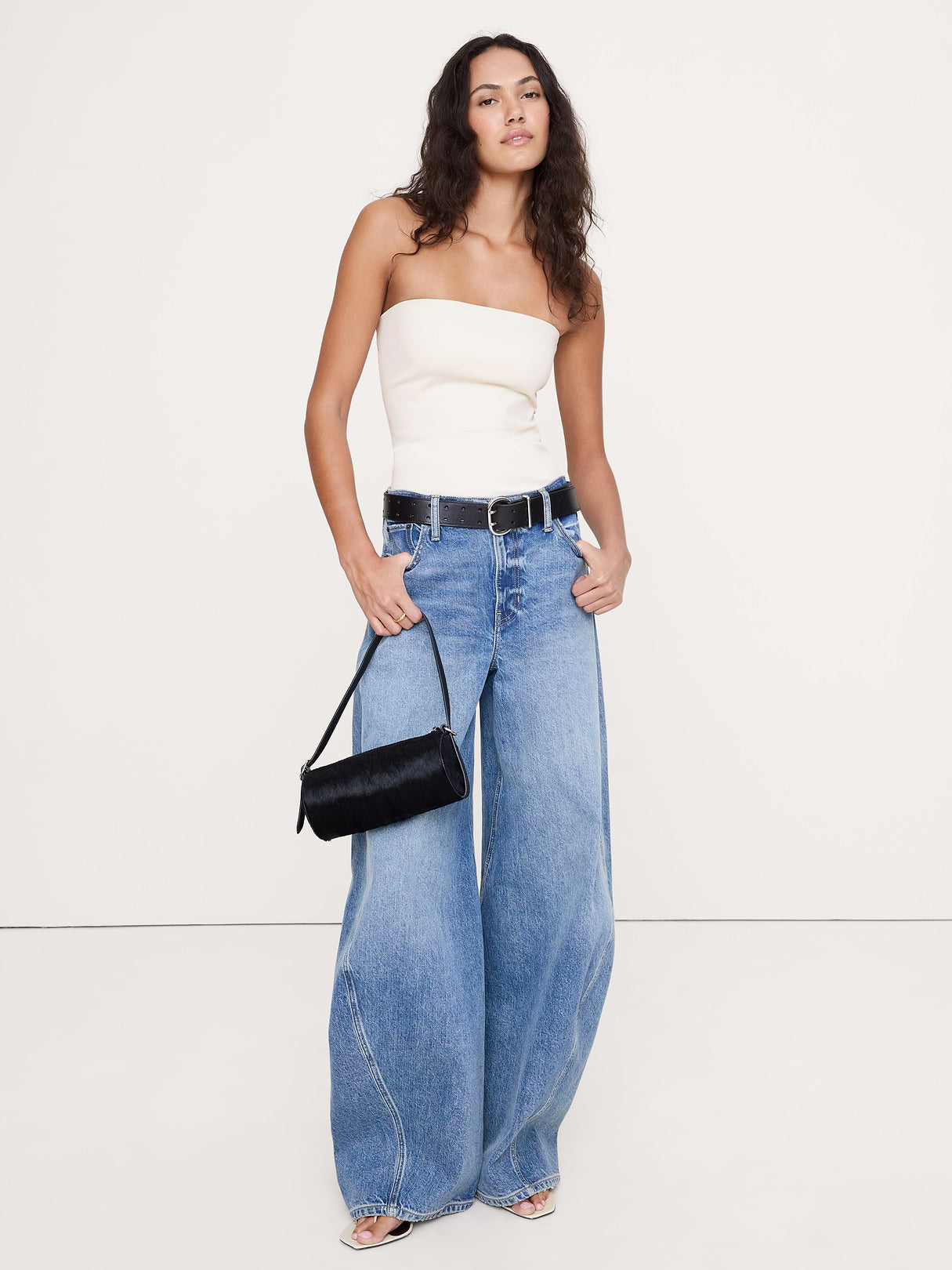 Sculpted-Stretch Tube Top - Cream White