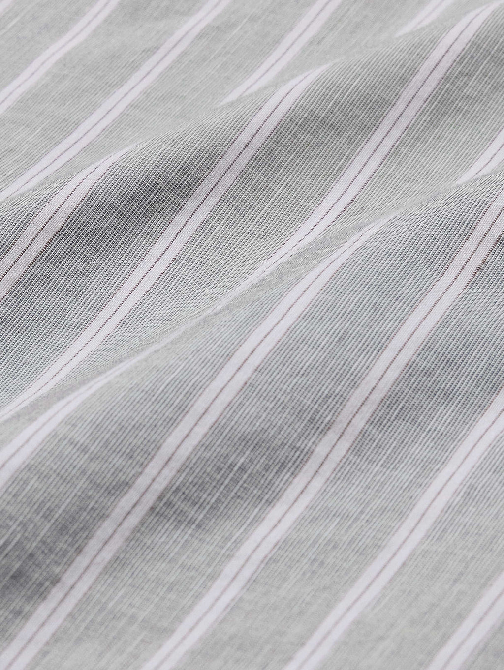 Slim-Fit Linen-Cotton Dress Shirt - Green Stripe