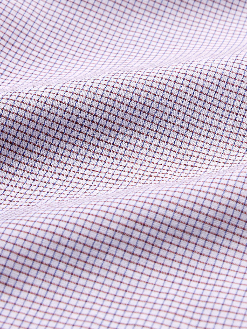 Slim-Fit Linen-Cotton Dress Shirt - Brown Grid