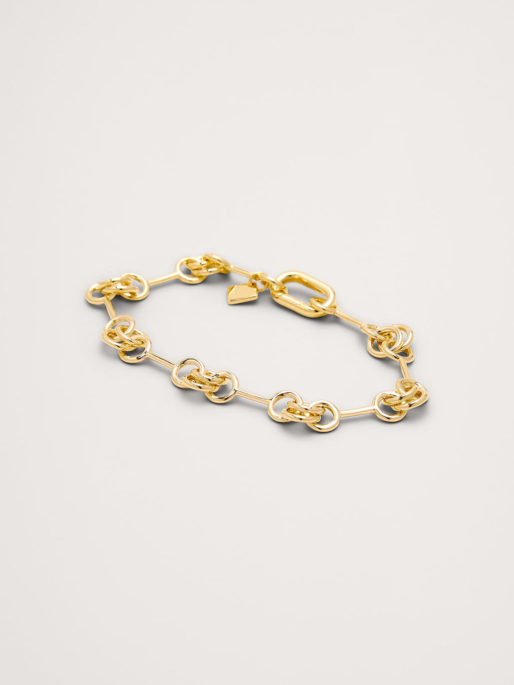 Double Ring Chain Bracelet - Gold