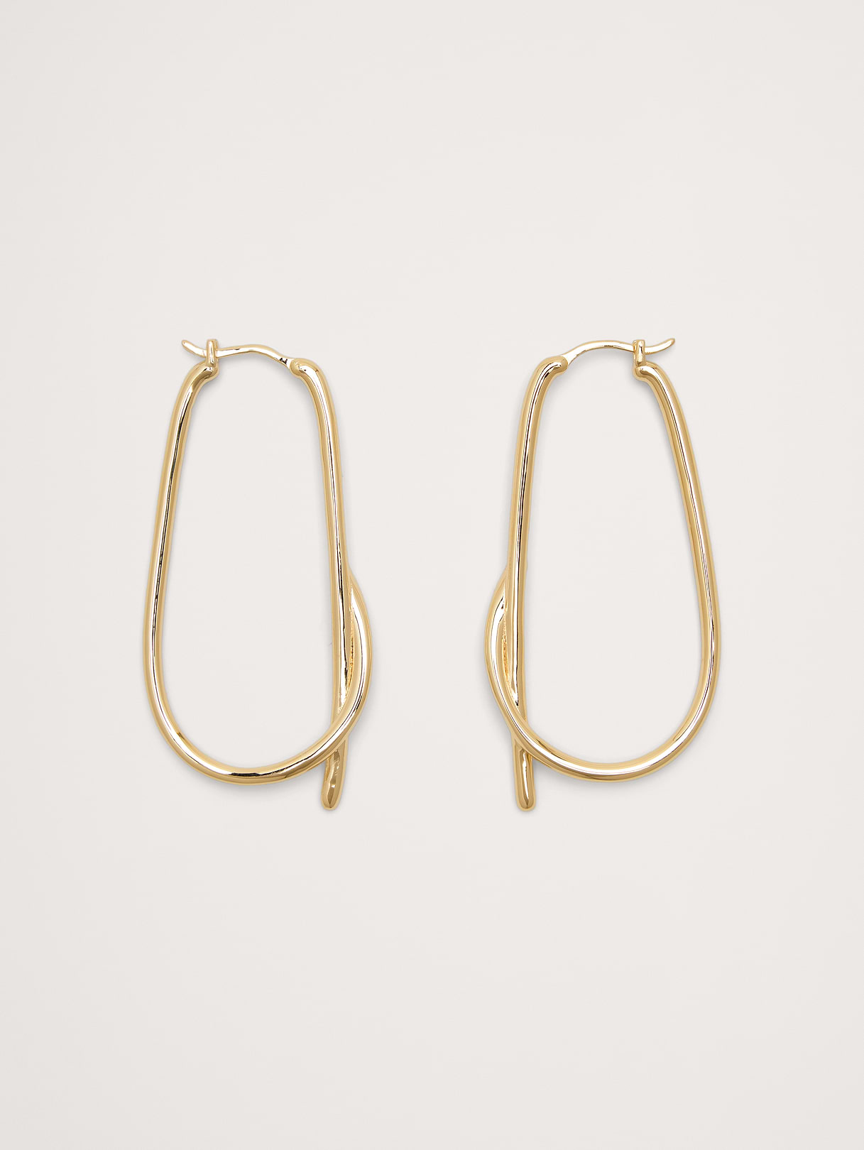 Large Knotted Hoop Earrings - Gold