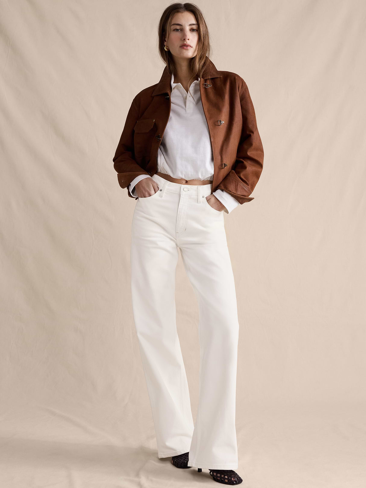 The Icon Classic Wide-Leg Jean - White