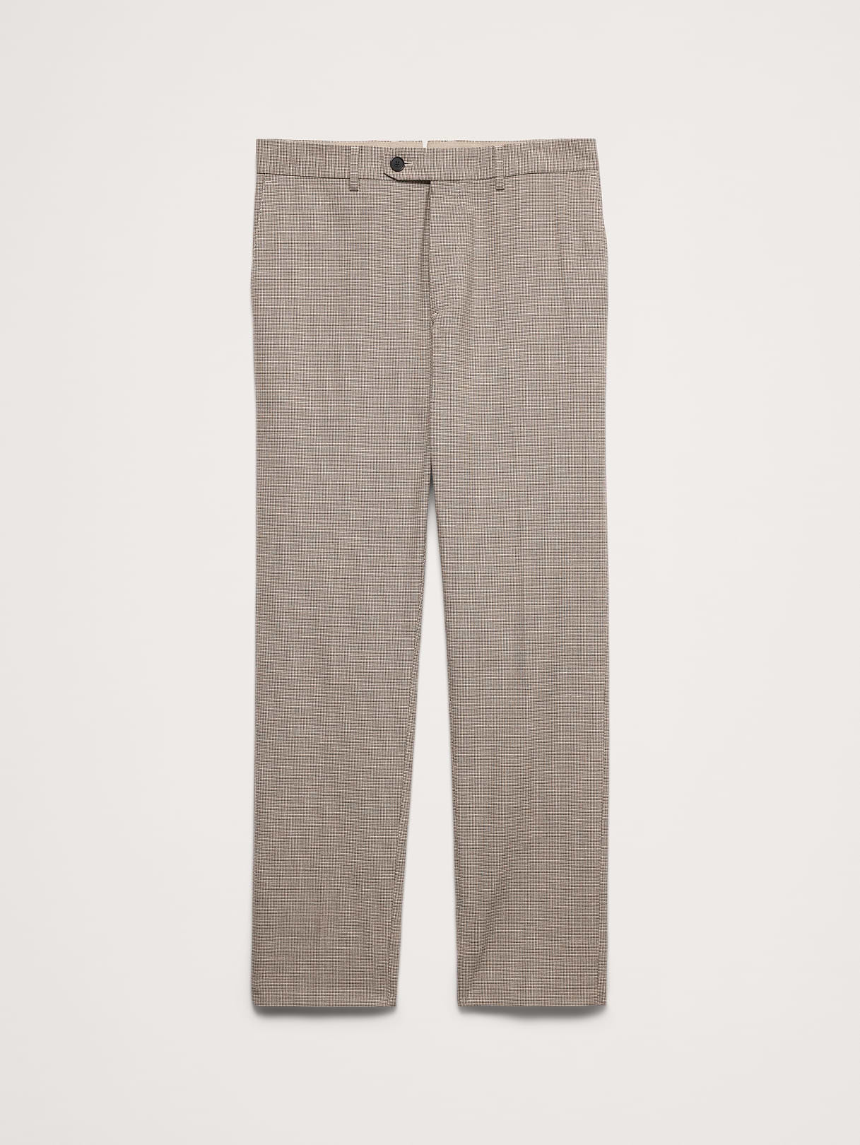 Slim Wrinkle-Resistant Dress Pant - Khaki Mini Plaid