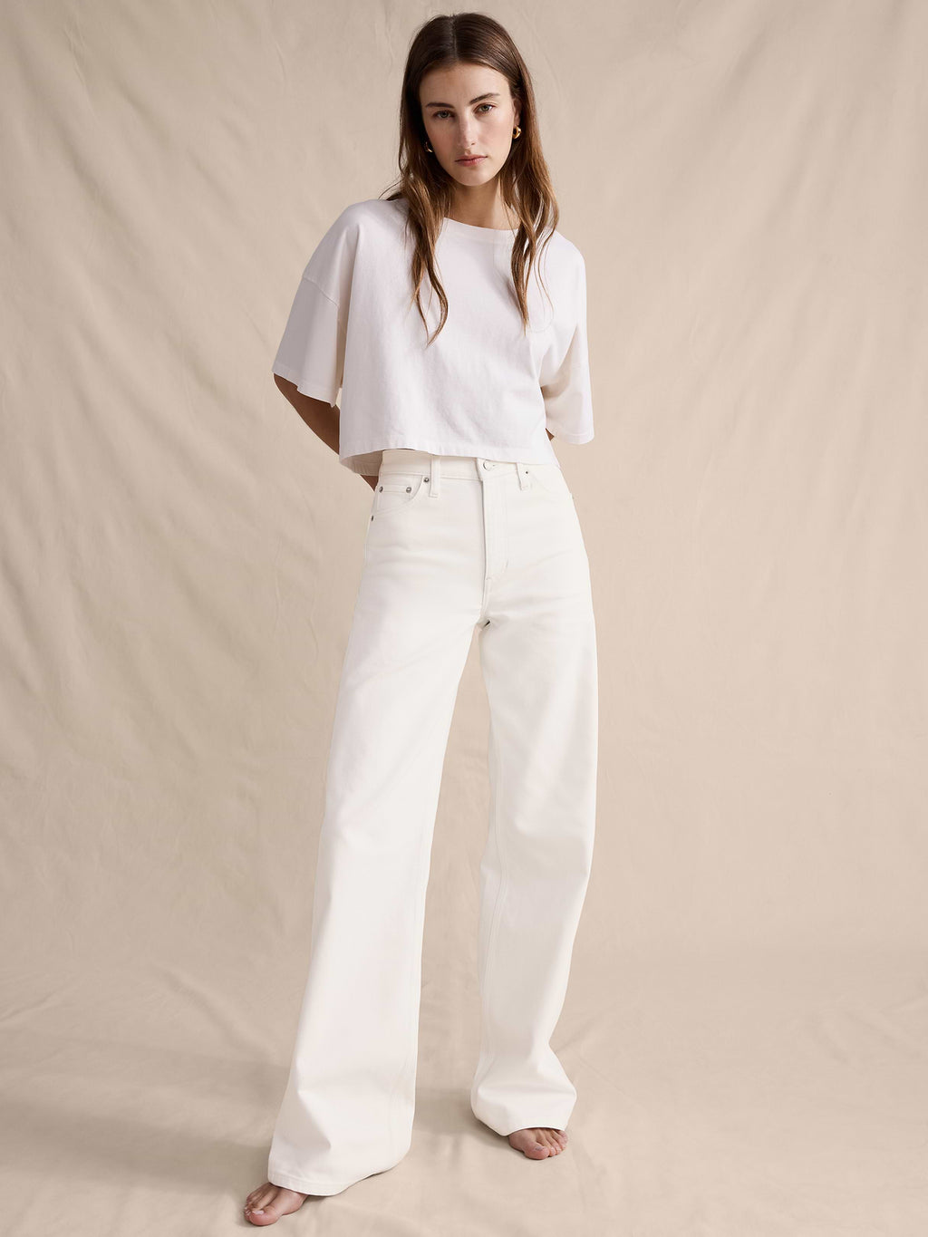 The Icon Classic Wide-Leg Jean - White