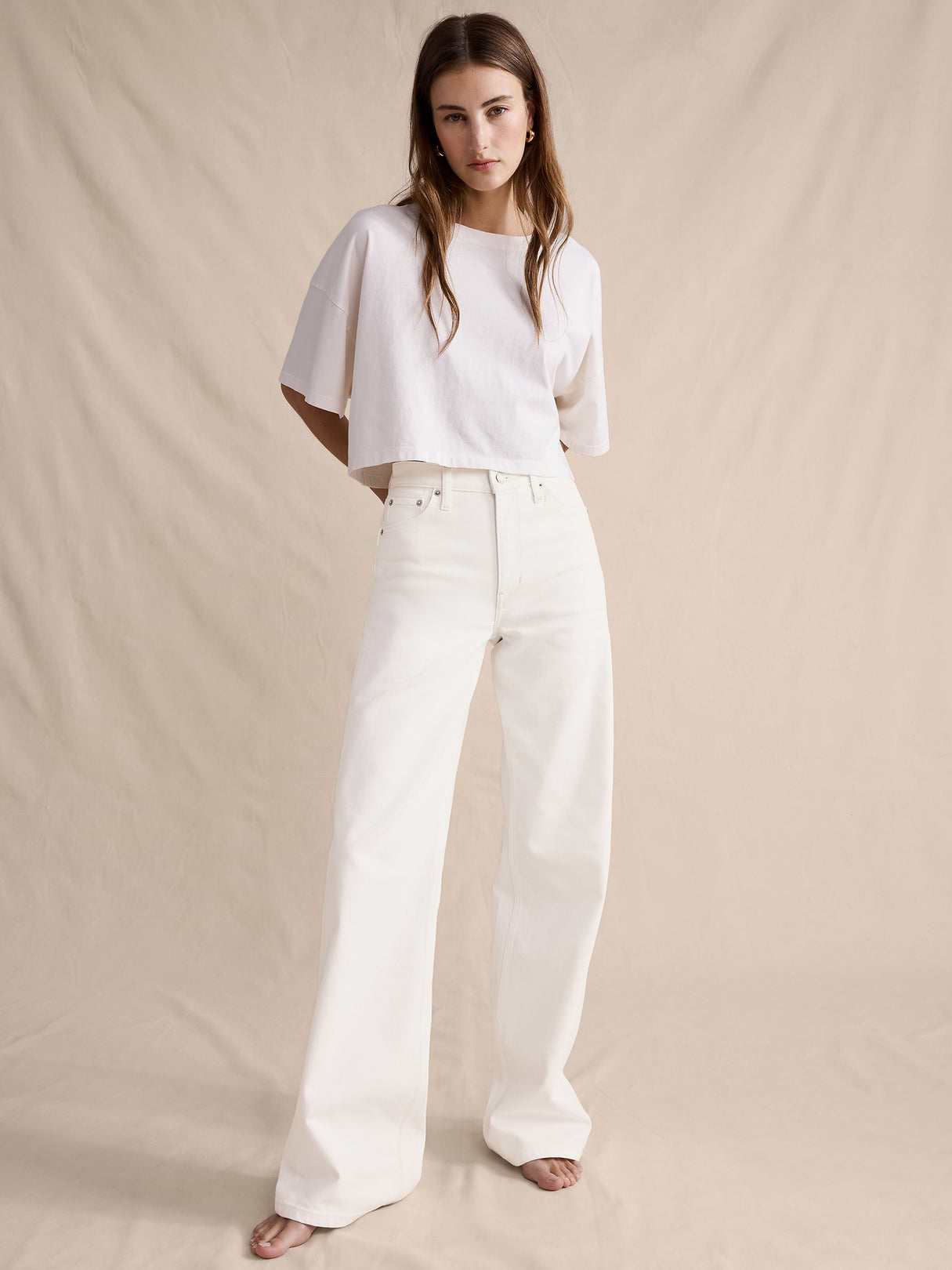 The Icon Classic Wide-Leg Jean - White