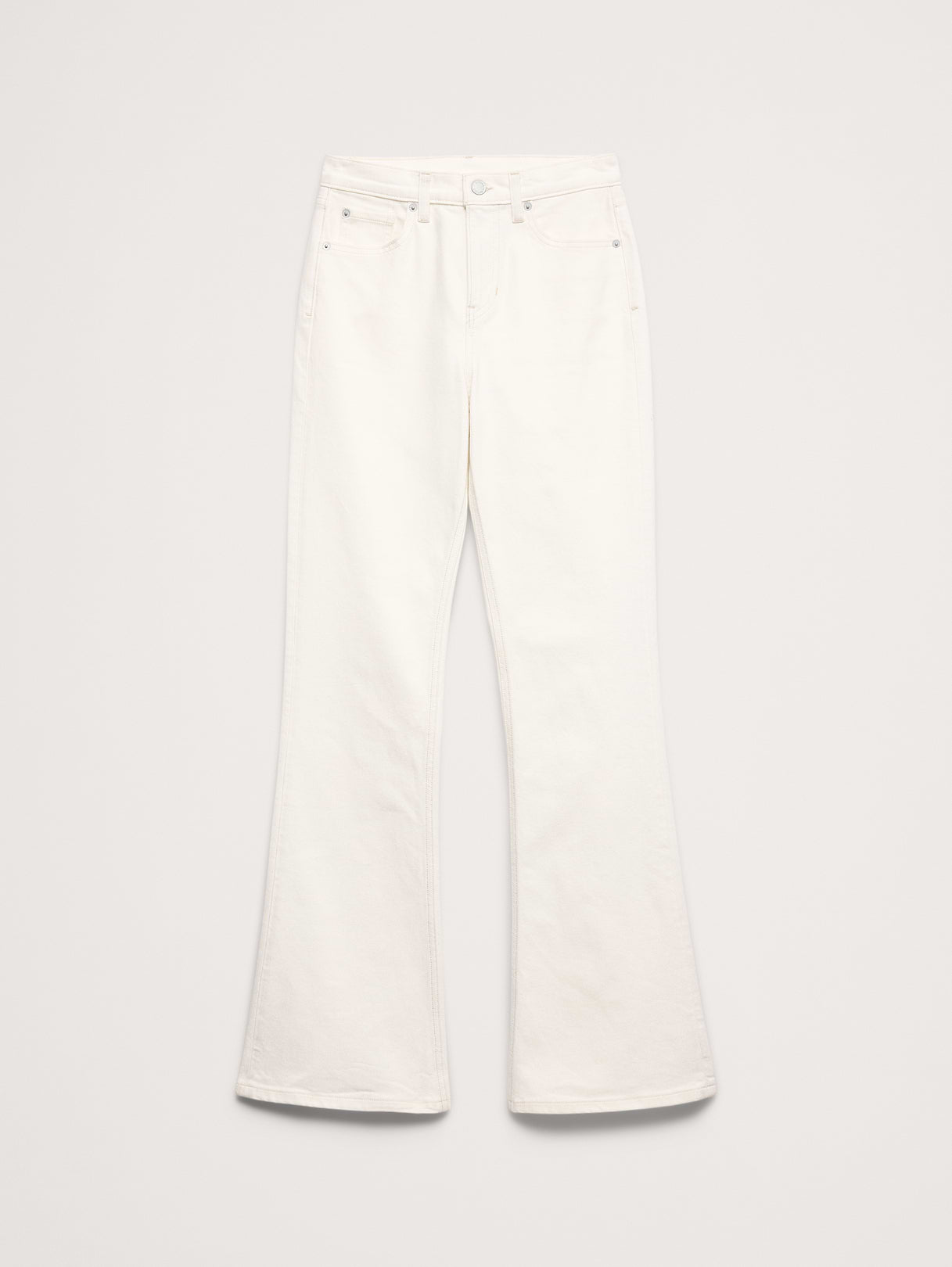 High-Rise Bootcut Jean - White