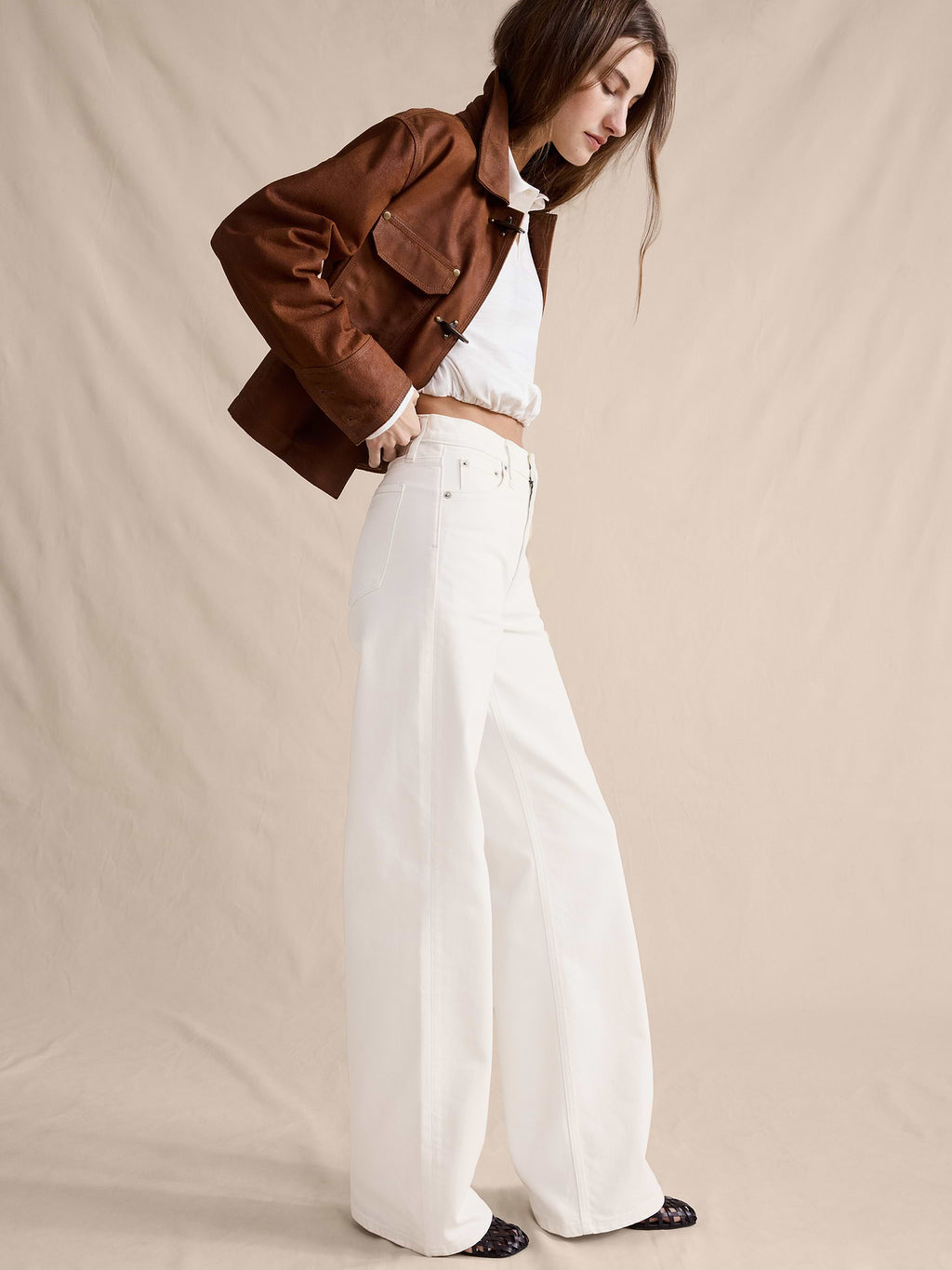 The Icon Classic Wide-Leg Jean - White