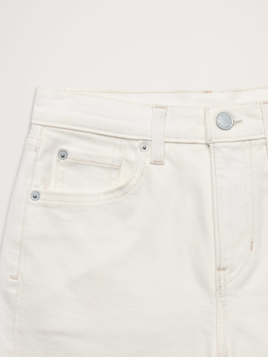 High-Rise Bootcut Jean - White