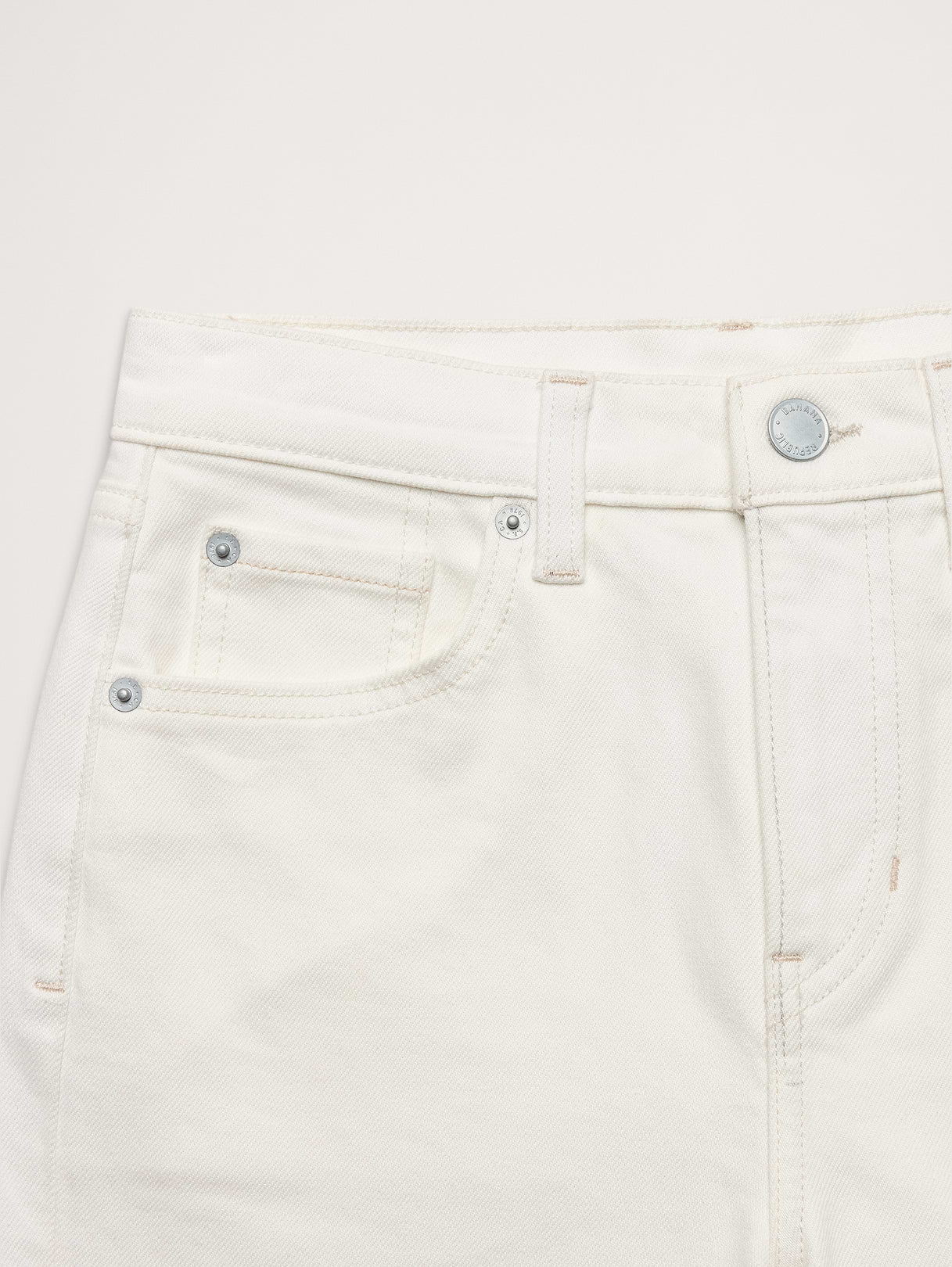 High-Rise Bootcut Jean - White