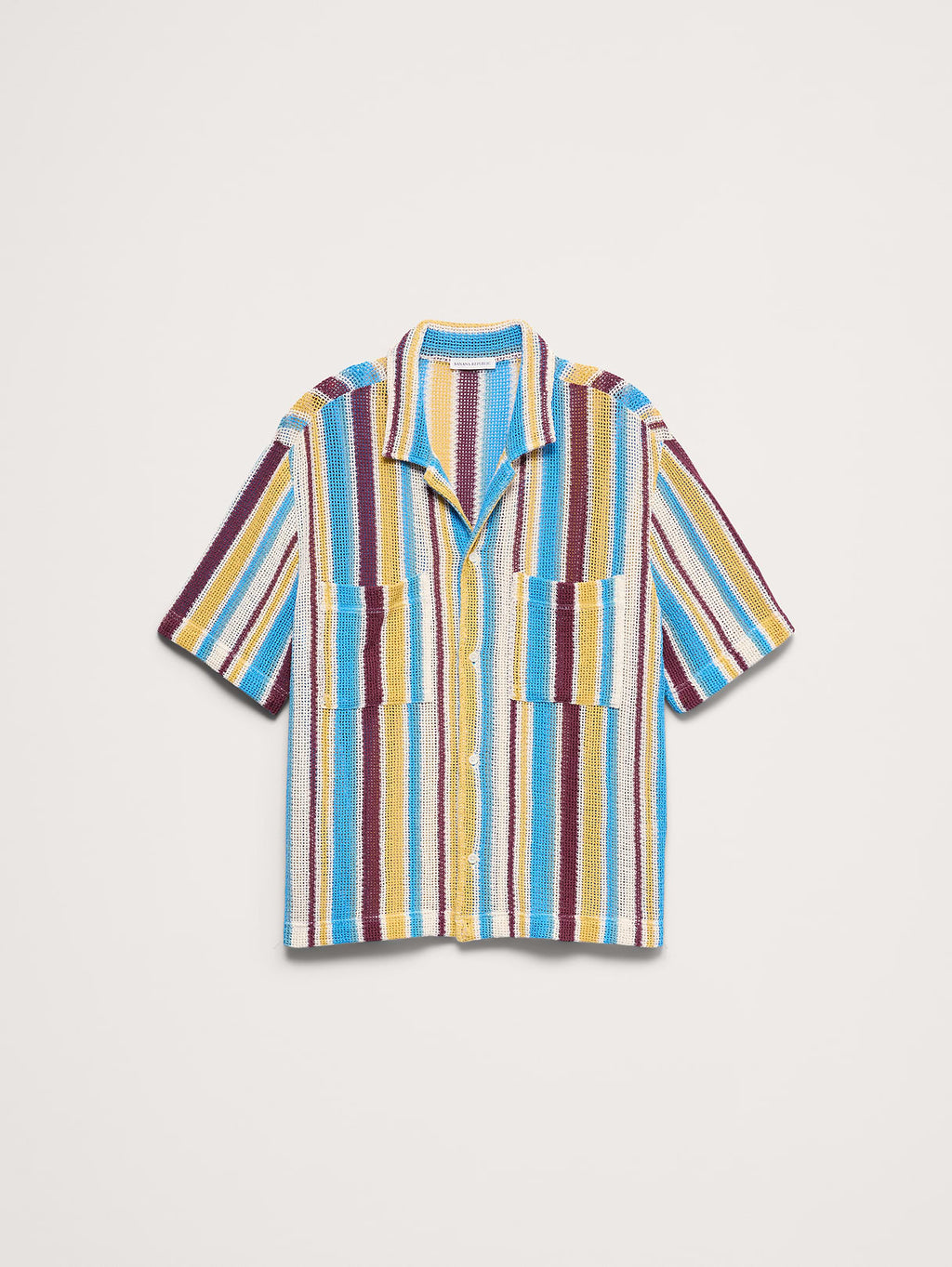 Cotton Mesh Resort Shirt - Multi Stripe