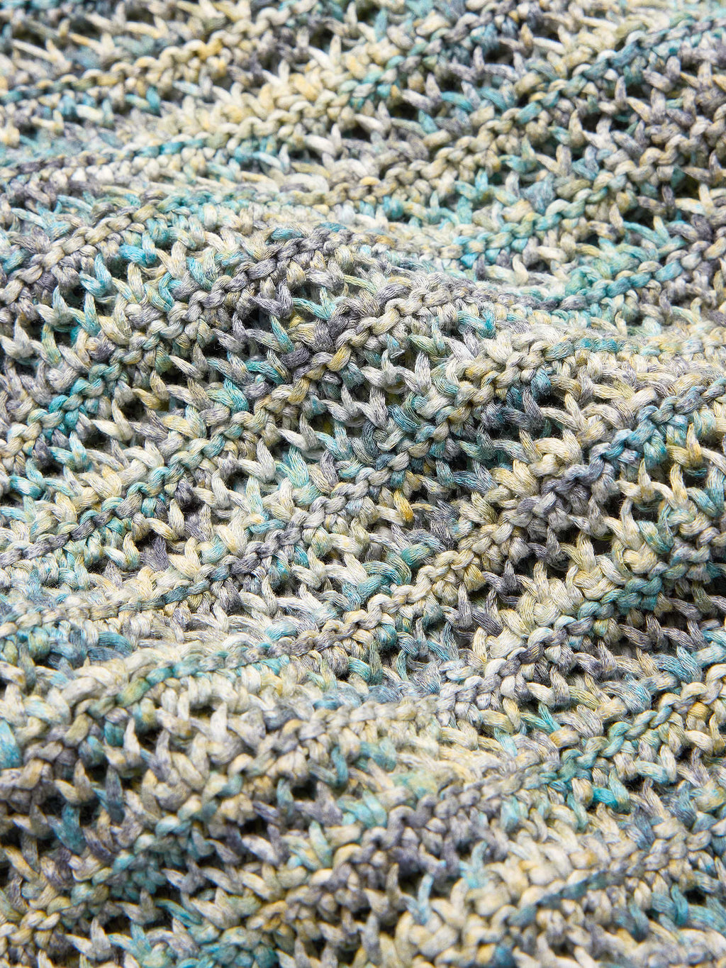 Spacedye Cotton Crochet Vest - Blue Multi