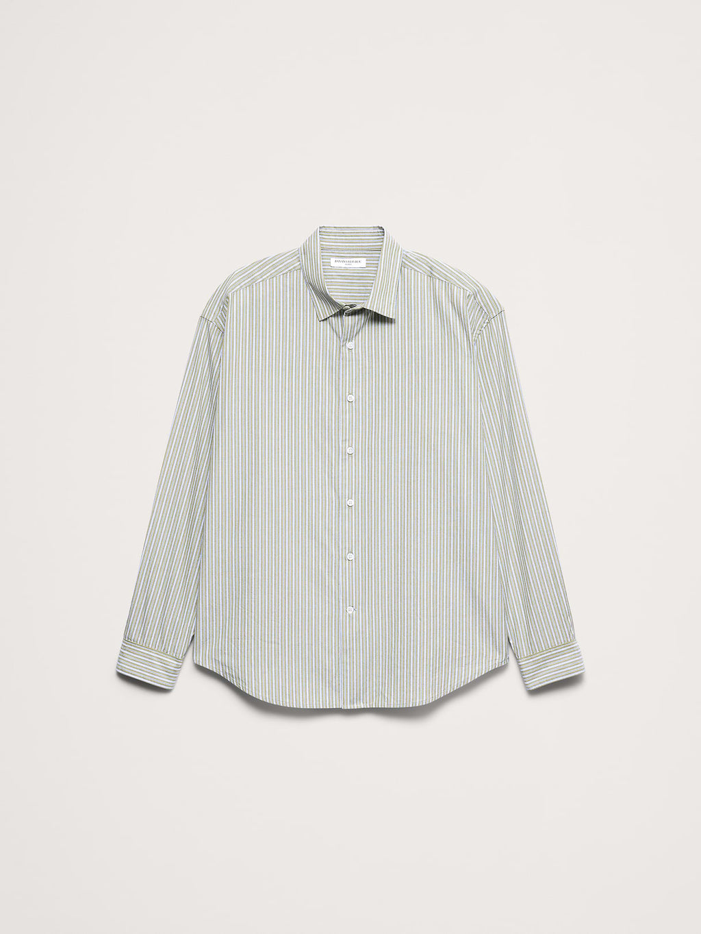 The City Shirt - Olive Green Stripe
