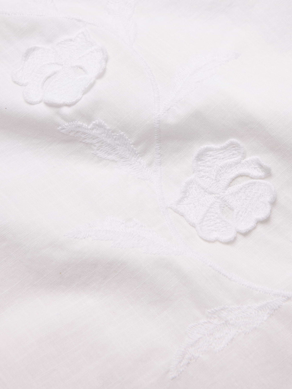 Relaxed-Fit Embroidered Cotton Resort Shirt - White