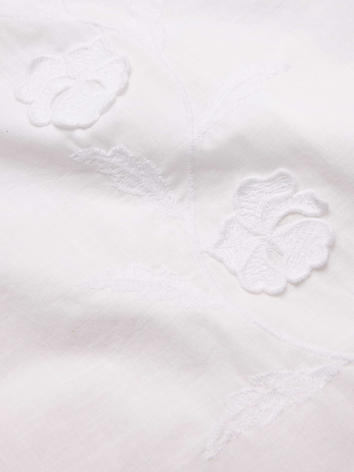 Relaxed-Fit Embroidered Cotton Resort Shirt - White