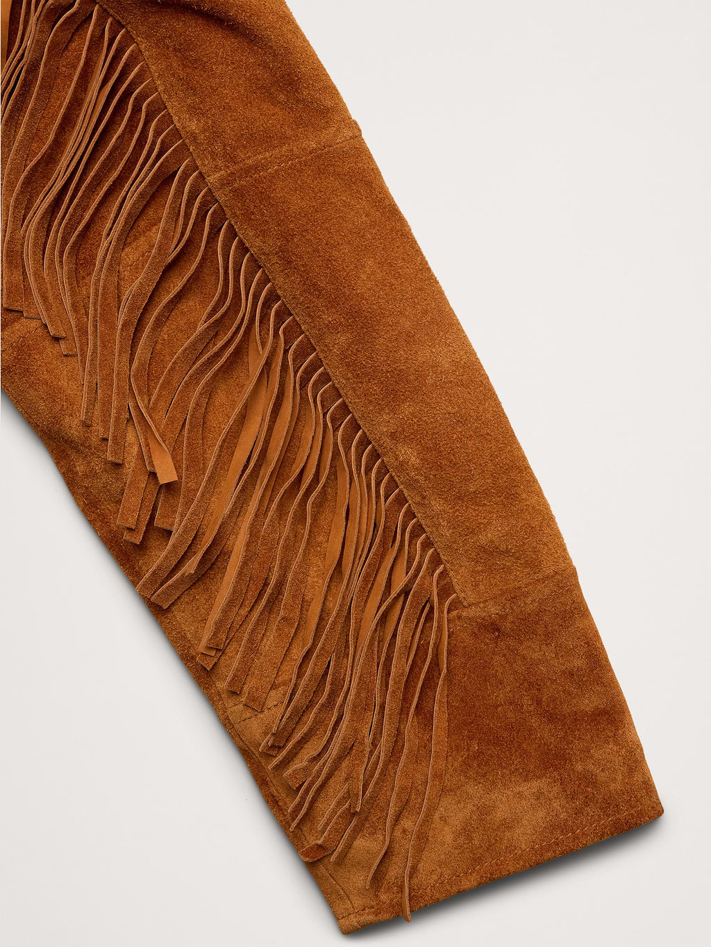 Suede Fringe Jacket - Cognac Brown