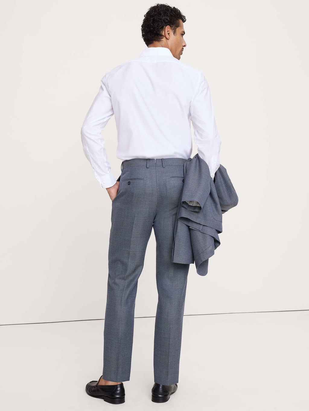 Tailored Slim-Fit Italian Wool Ventile Suit Pant - Utility Blue