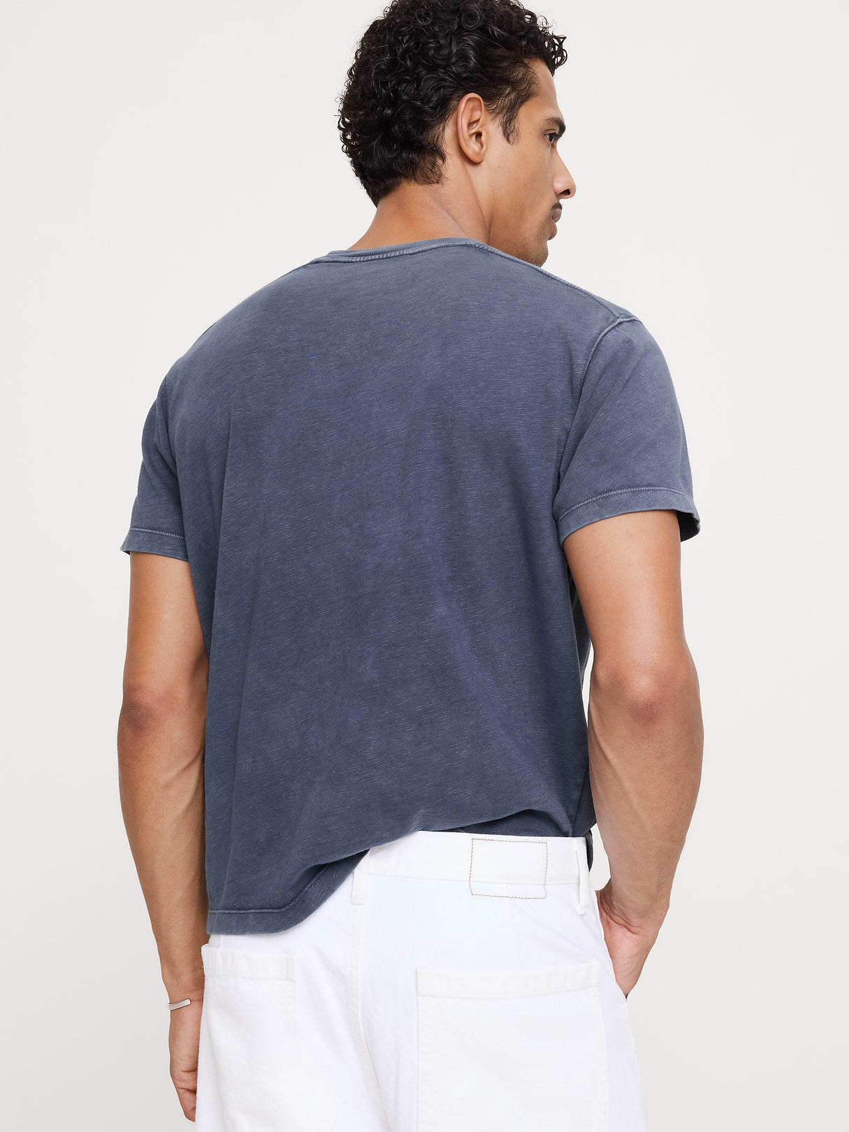Midweight Cotton Slub Crew-Neck T-Shirt - Navy Blue