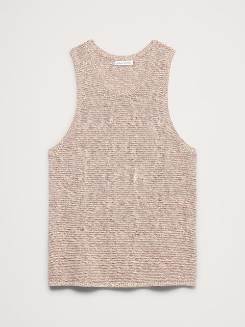 Cotton Sweater Tank - Mini Stripe Yellow