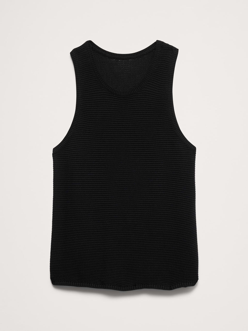 Cotton Sweater Tank - Black