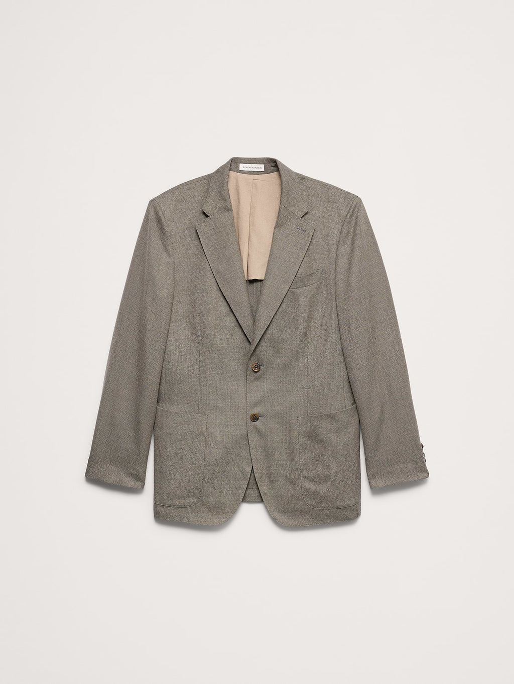 Tailored Slim-Fit Italian Wool Ventile Suit Jacket - Green Marble