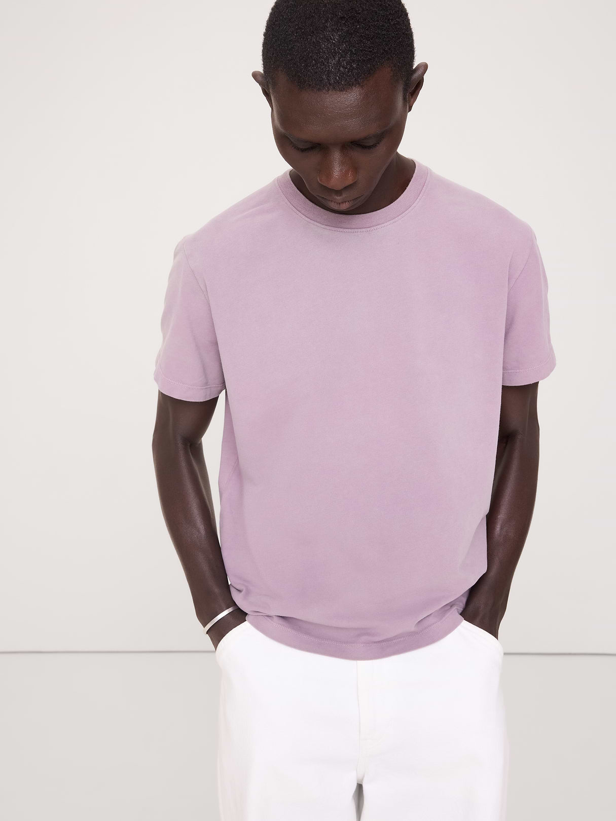 Heavyweight Cotton Crew-Neck T-Shirt - Arctic Dusk Purple